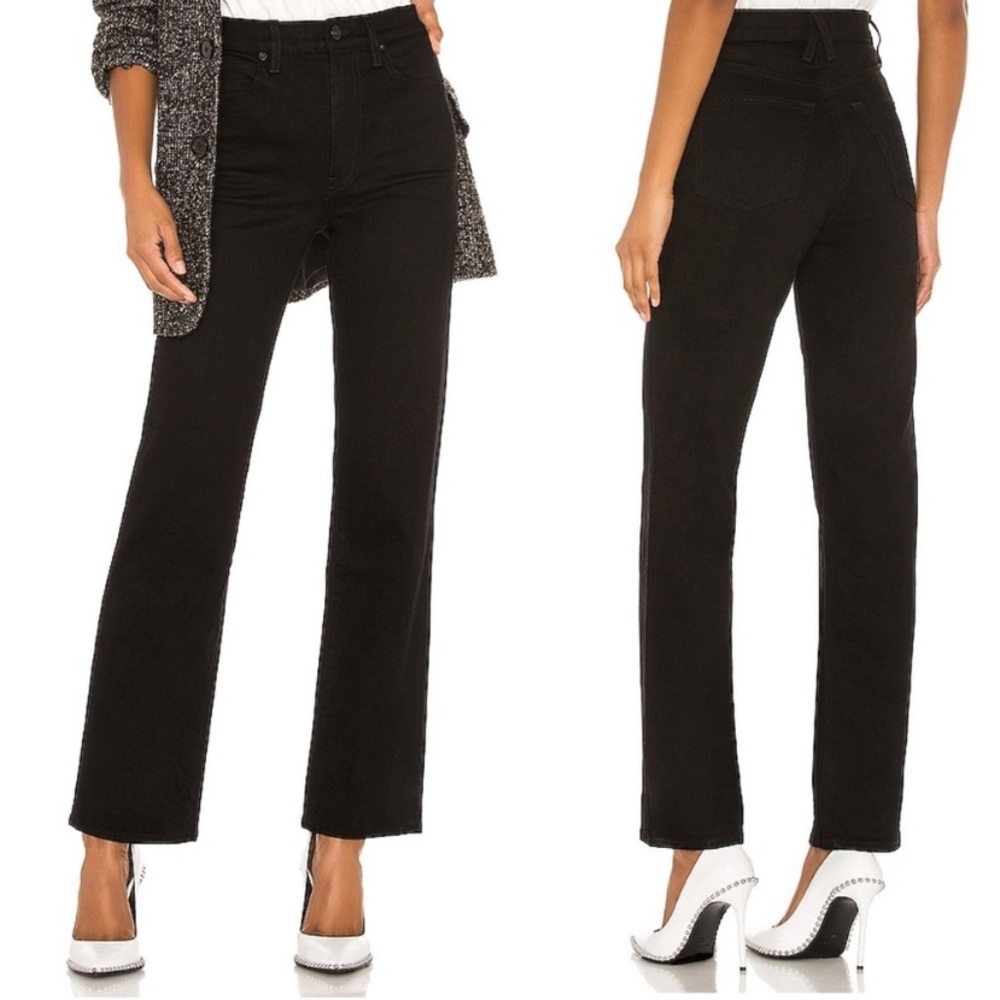 SLVRLAKE Black Womens Straight Leg Jeans